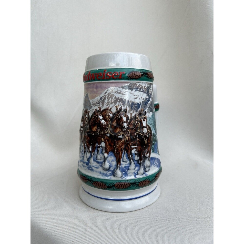 Christmas Stein Budweiser Beer Stein Holiday Series Mug Special Delivery 1993